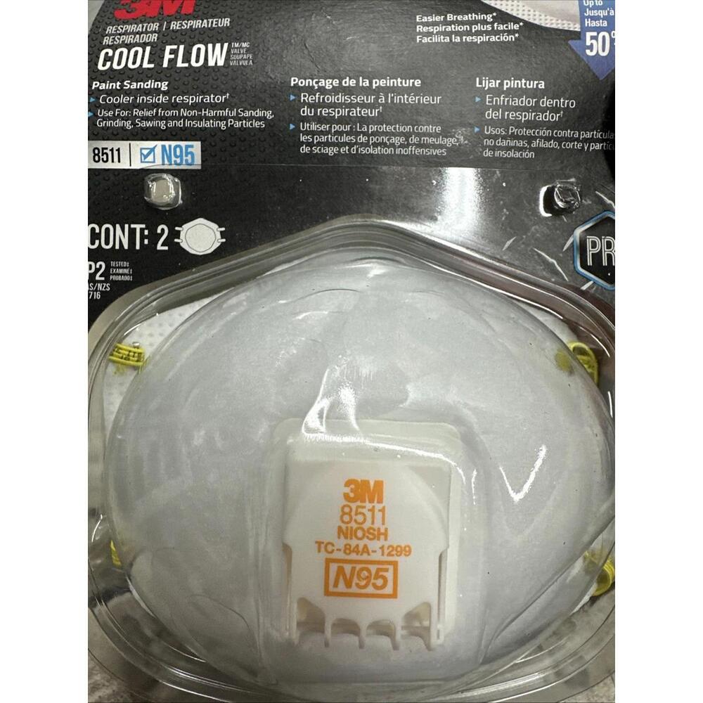LOT of 12 - 2PK P3M Respirator Masks 8511 Cool Flow Pro Series Mask Exp. 05/26